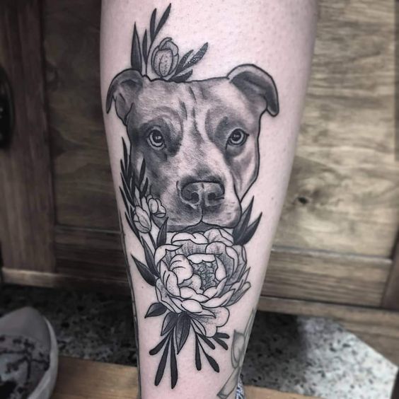 tatuaż z psem