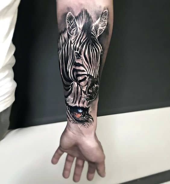 Zebra – wzory tatuażu 3