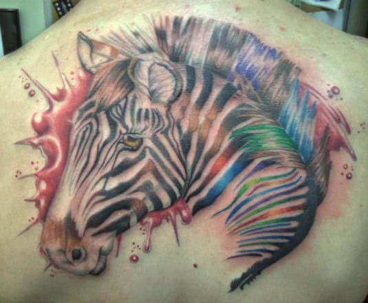 Zebra – wzory tatuażu 6