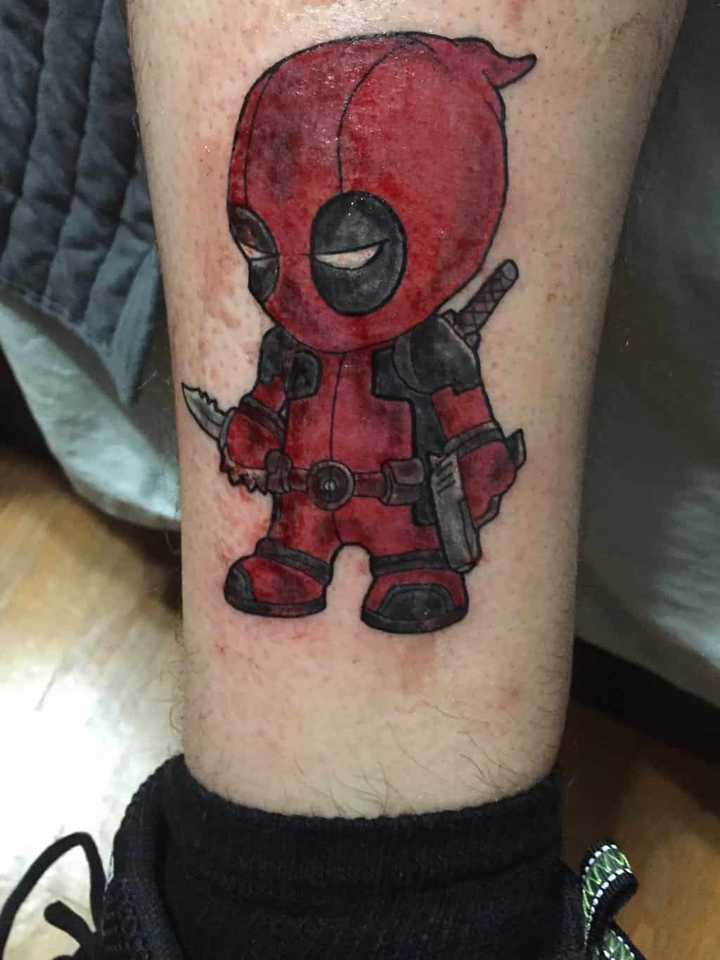Deadpool na nodze – wzory tatuażu (1)