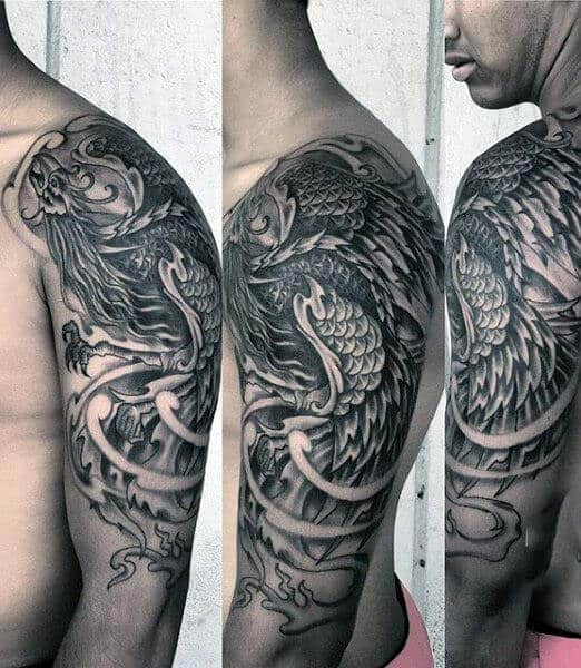 Fenix na ramieniu – wzory tatuażu (1)