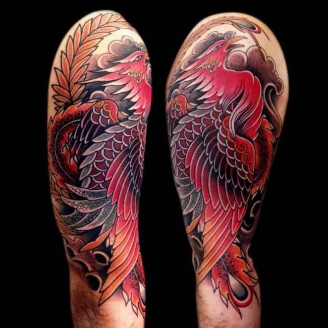 Fenix na ramieniu – wzory tatuażu (2)