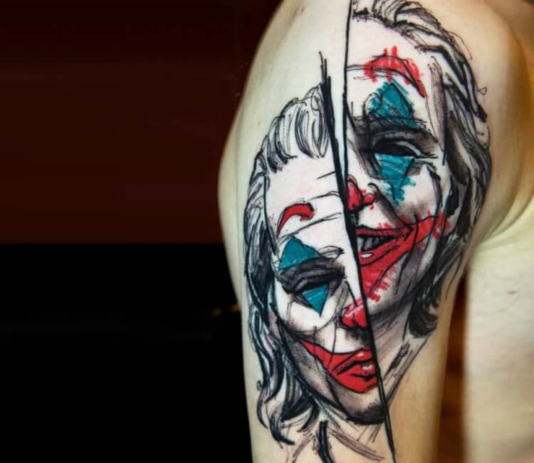 Joker na ramieniu – wzory tatuażu (4)