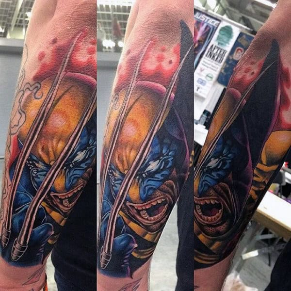 Wolverine na przedramieniu – wzory tatuażu (11)