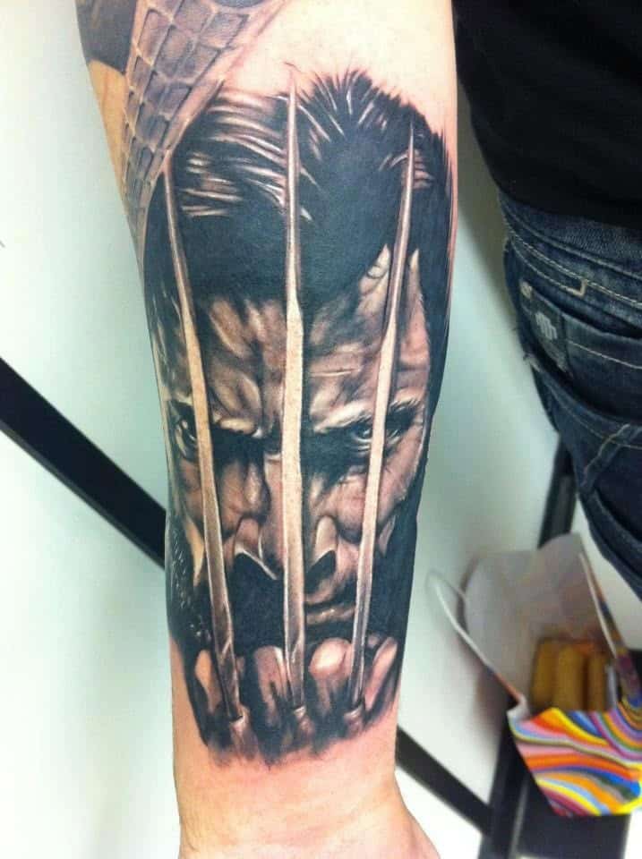 Wolverine na przedramieniu – wzory tatuażu (12)