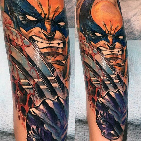 Wolverine na przedramieniu – wzory tatuażu (5)