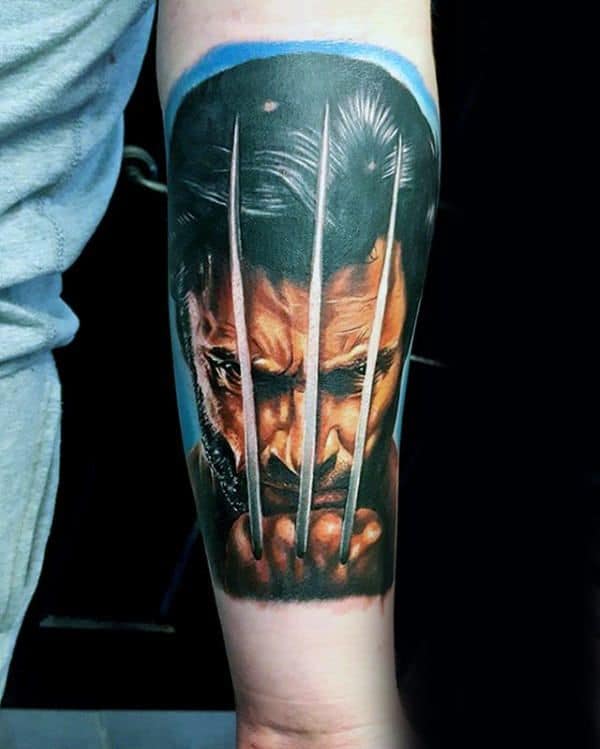 Wolverine na przedramieniu – wzory tatuażu (7)