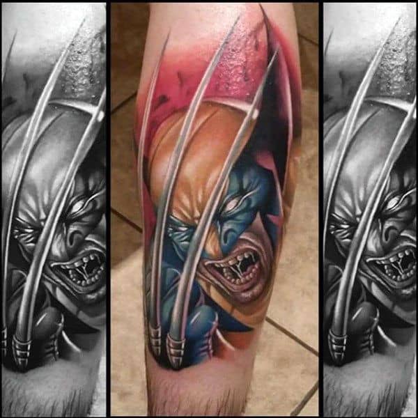 Wolverine na przedramieniu – wzory tatuażu (8)