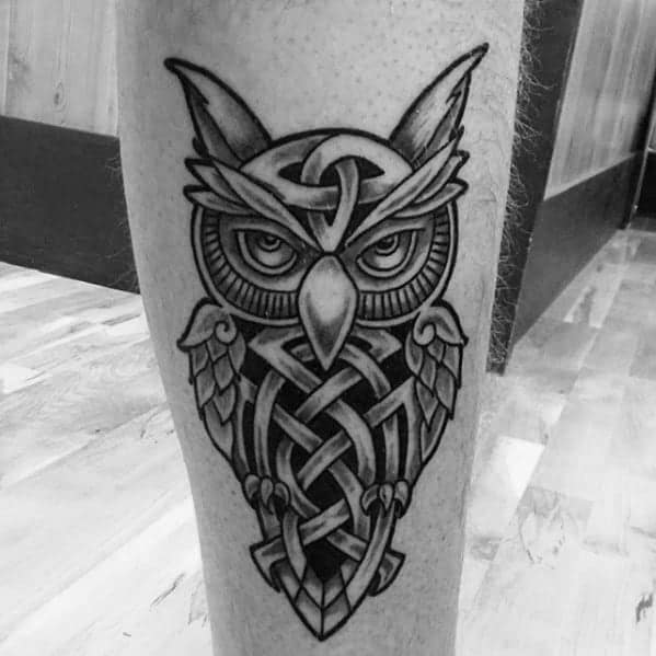 Celtycka sowa – wzory tatuażu (23)