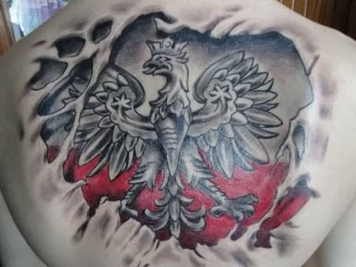 Godło Polski - wzór tatuażu 4 Tatuaż inspirowany godłem Polski - inspiracja 4